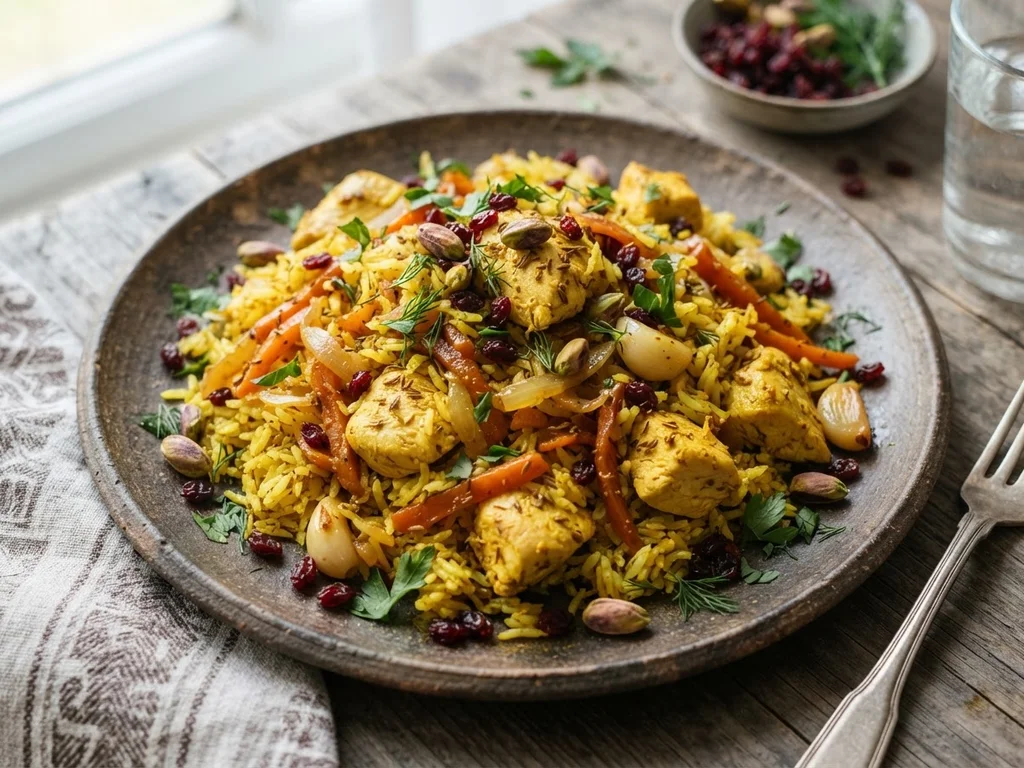 Плов с курицей на сковороде