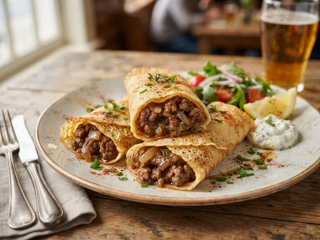 Блинчики с мясом