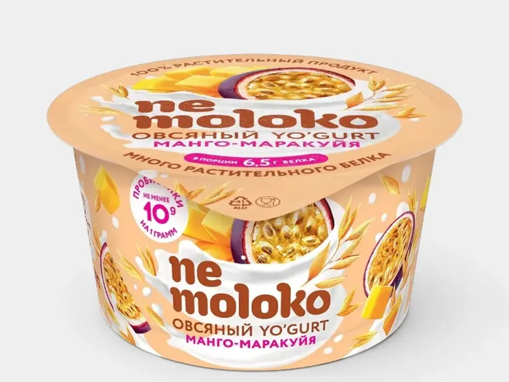 Йогурт овсяный «NeMoloko» Манго-маракуйя, 130 г